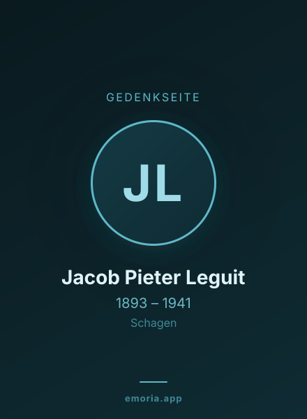 Gedenkportrait von Jacob Pieter Leguit