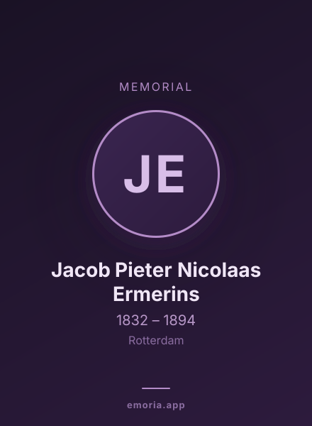 Memorial portrait of Jacob Pieter Nicolaas Ermerins