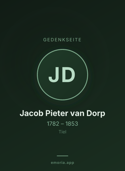 Gedenkportrait von Jacob Pieter van Dorp