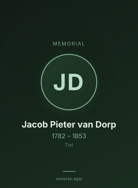 Memorial portrait of Jacob Pieter van Dorp
