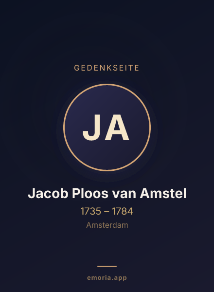 Gedenkportrait von Jacob Ploos van Amstel