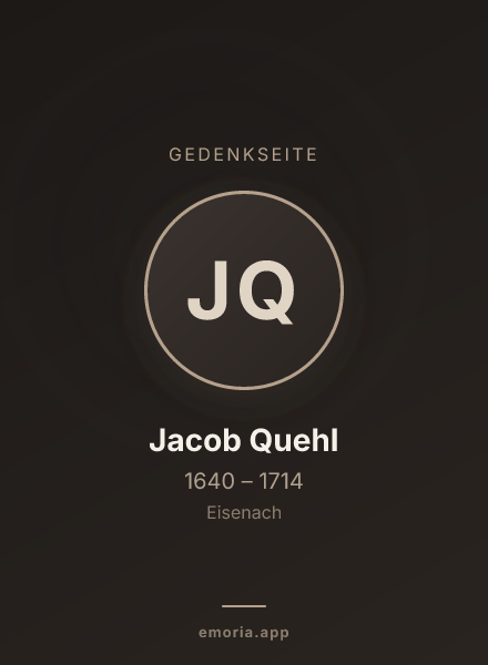 Gedenkportrait von Jacob Quehl