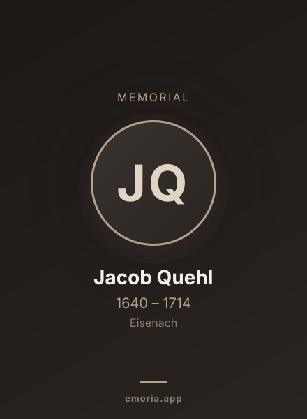 Memorial portrait of Jacob Quehl
