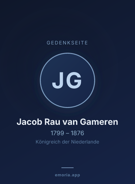 Gedenkportrait von Jacob Rau van Gameren