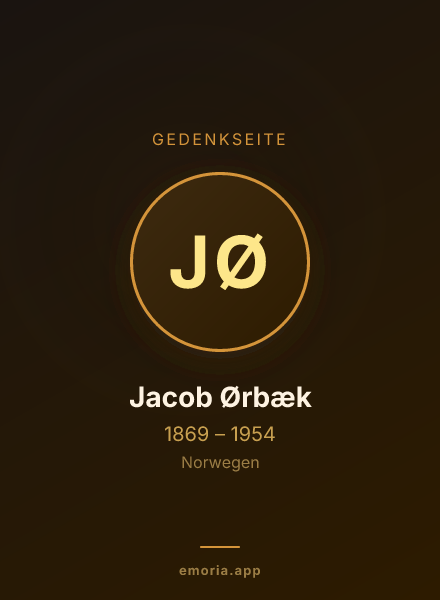 Gedenkportrait von Jacob Ørbæk