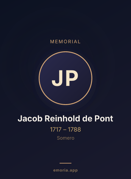 Memorial portrait of Jacob Reinhold de Pont