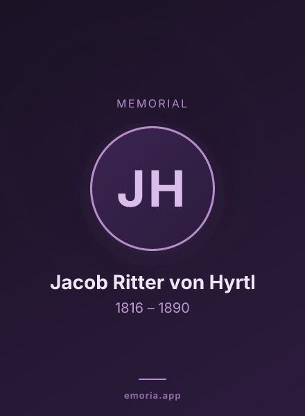 Memorial portrait of Jacob Ritter von Hyrtl
