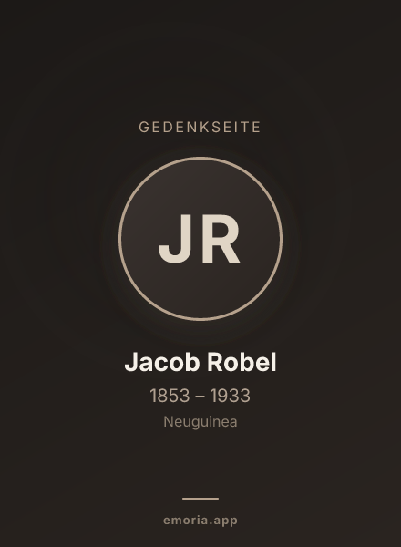 Gedenkportrait von Jacob Robel