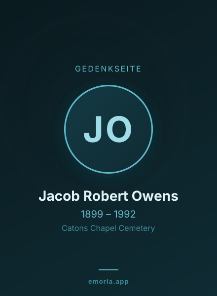 Gedenkportrait von Jacob Robert Owens
