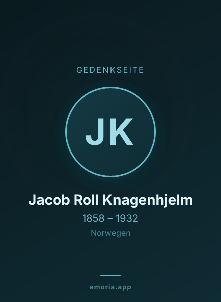 Gedenkportrait von Jacob Roll Knagenhjelm