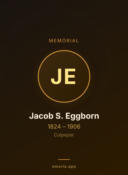 Memorial portrait of Jacob S. Eggborn