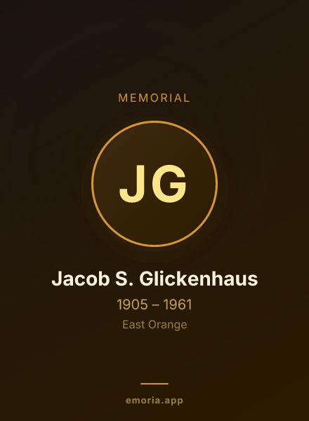 Memorial portrait of Jacob S. Glickenhaus