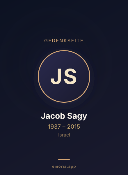 Gedenkportrait von Jacob Sagy
