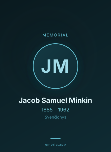 Memorial portrait of Jacob Samuel Minkin