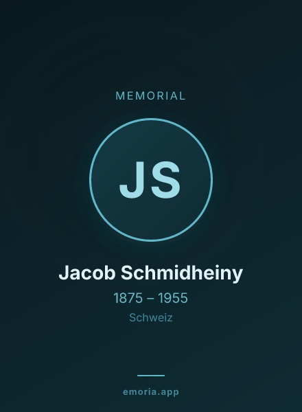 Memorial portrait of Jacob Schmidheiny