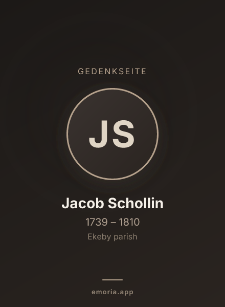 Gedenkportrait von Jacob Schollin