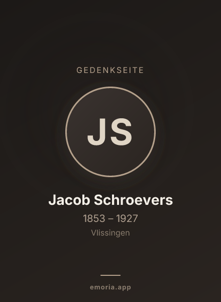 Gedenkportrait von Jacob Schroevers