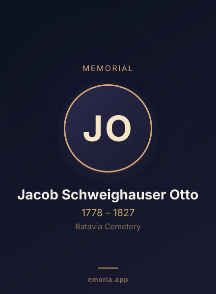Memorial portrait of Jacob Schweighauser Otto