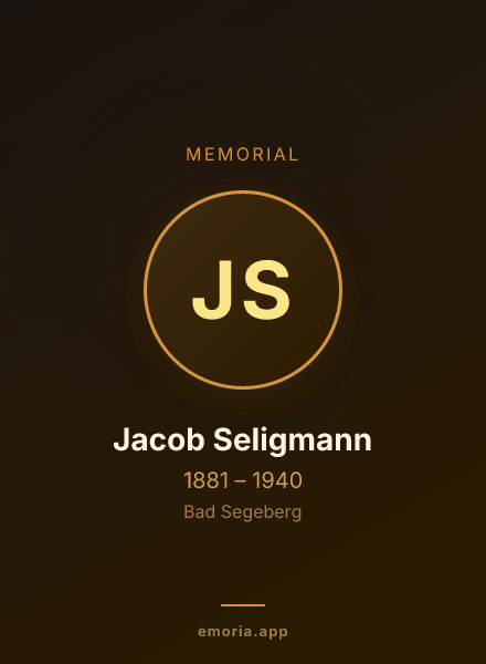 Memorial portrait of Jacob Seligmann