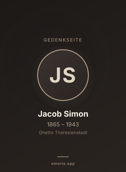 Gedenkportrait von Jacob Simon