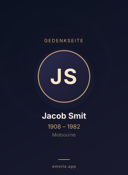 Gedenkportrait von Jacob Smit