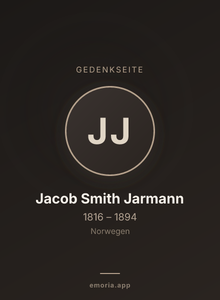 Gedenkportrait von Jacob Smith Jarmann