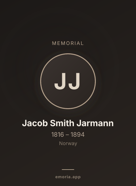 Memorial portrait of Jacob Smith Jarmann