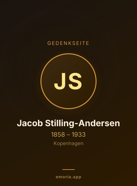 Gedenkportrait von Jacob Stilling-Andersen
