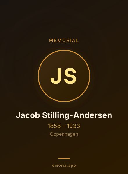 Memorial portrait of Jacob Stilling-Andersen