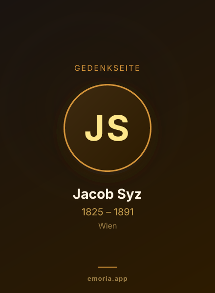 Gedenkportrait von Jacob Syz