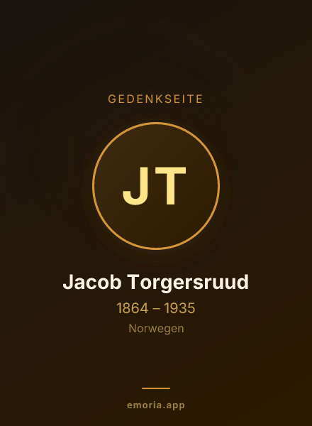Gedenkportrait von Jacob Torgersruud