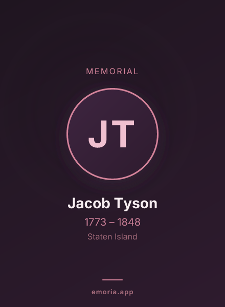 Memorial portrait of Jacob Tyson