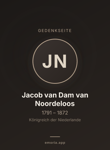 Gedenkportrait von Jacob van Dam van Noordeloos