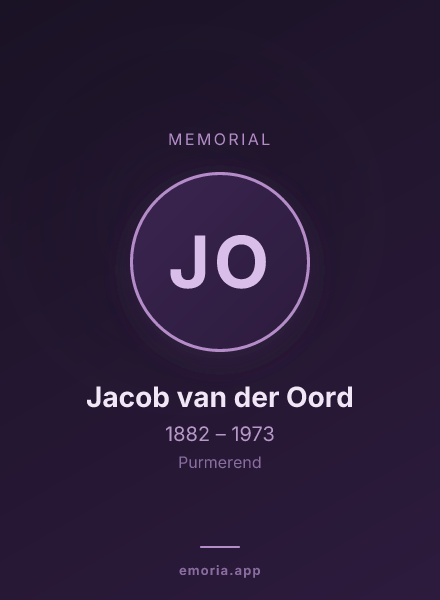 Memorial portrait of Jacob van der Oord