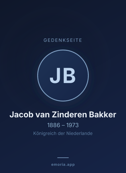 Gedenkportrait von Jacob van Zinderen Bakker