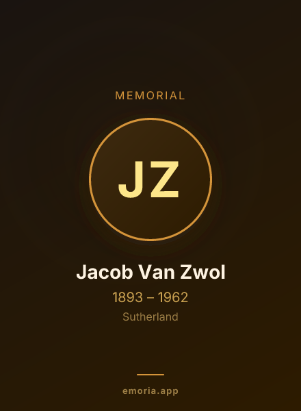 Memorial portrait of Jacob Van Zwol