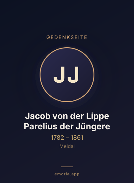 Gedenkportrait von Jacob von der Lippe Parelius der Jüngere