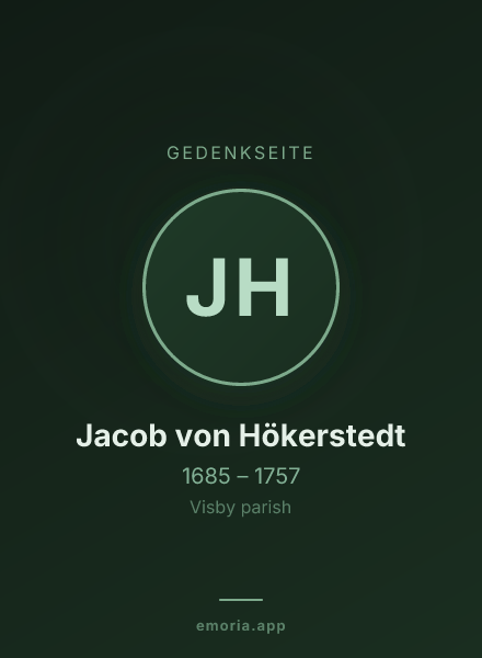 Gedenkportrait von Jacob von Hökerstedt