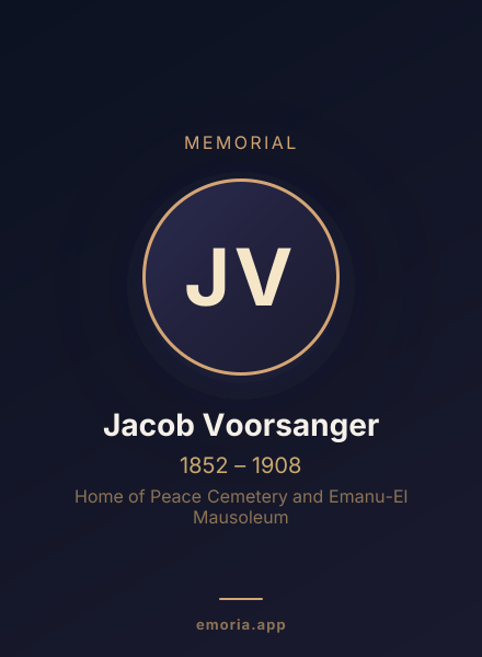 Memorial portrait of Jacob Voorsanger