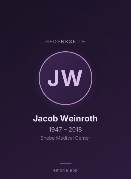 Gedenkportrait von Jacob Weinroth