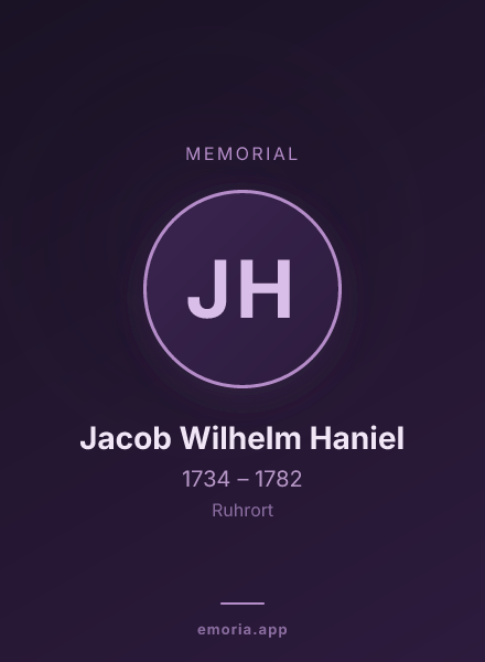Memorial portrait of Jacob Wilhelm Haniel