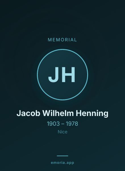 Memorial portrait of Jacob Wilhelm Henning