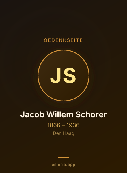Gedenkportrait von Jacob Willem Schorer