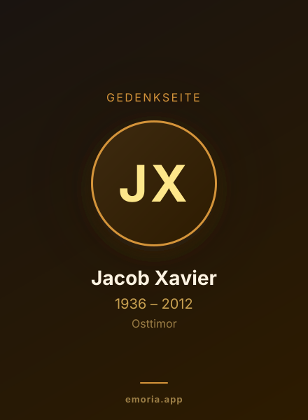 Gedenkportrait von Jacob Xavier