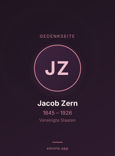Gedenkportrait von Jacob Zern