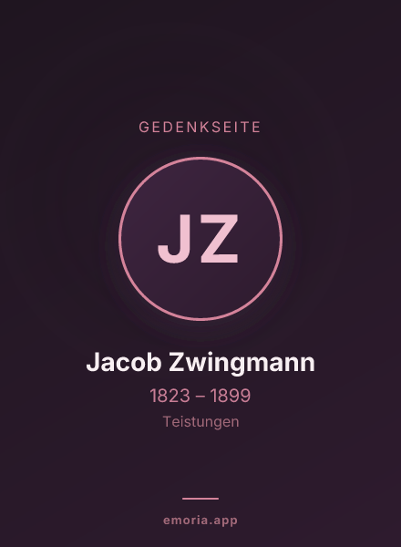 Gedenkportrait von Jacob Zwingmann