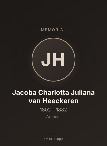 Memorial portrait of Jacoba Charlotta Juliana van Heeckeren
