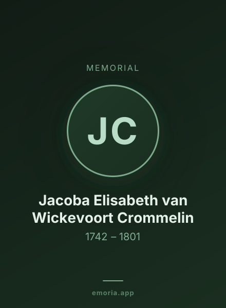 Memorial portrait of Jacoba Elisabeth van Wickevoort Crommelin