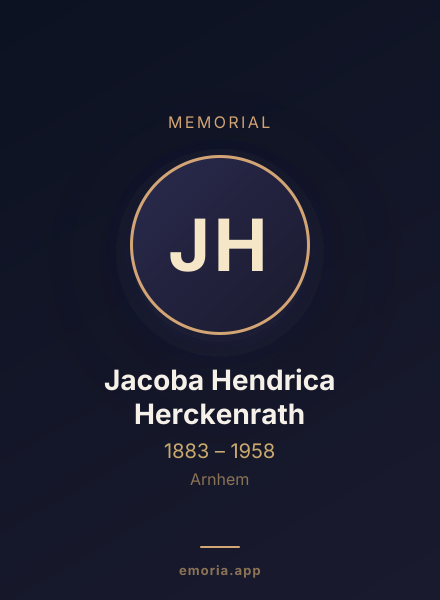 Memorial portrait of Jacoba Hendrica Herckenrath