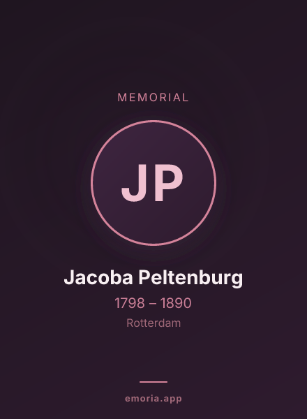 Memorial portrait of Jacoba Peltenburg